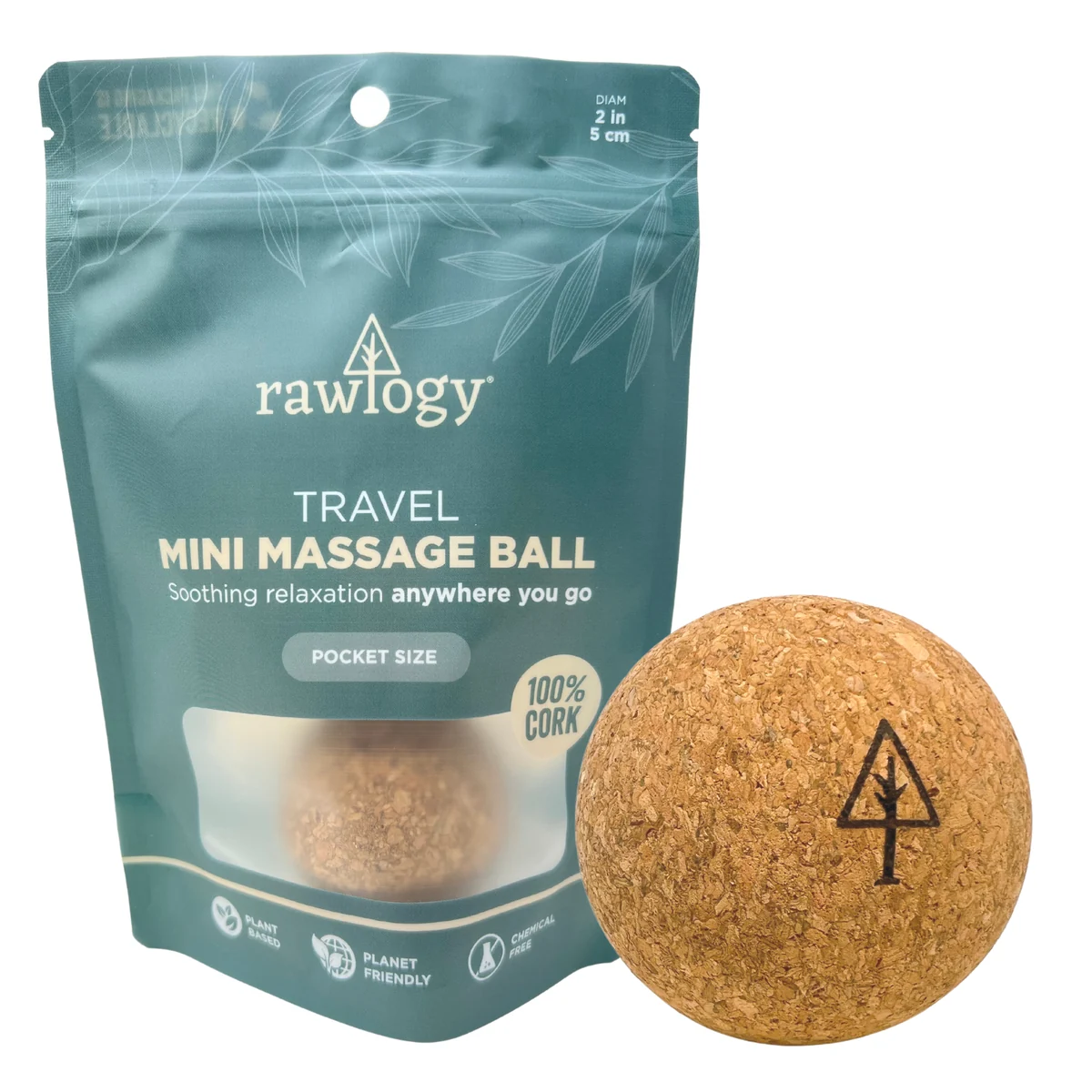 Rawlogy Mini 1.9 inch cork massage ball