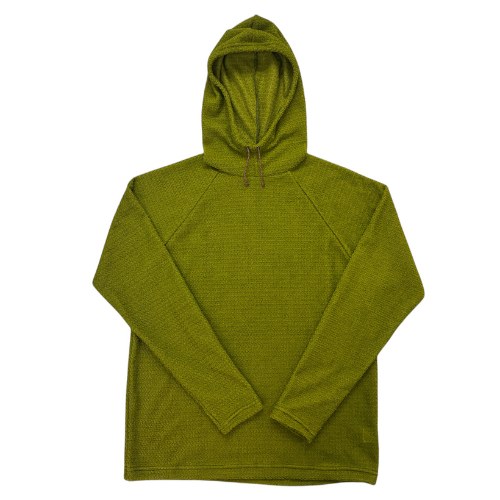 Rust orange ultralight alpha fleece hoodie, Thru Picks illustration