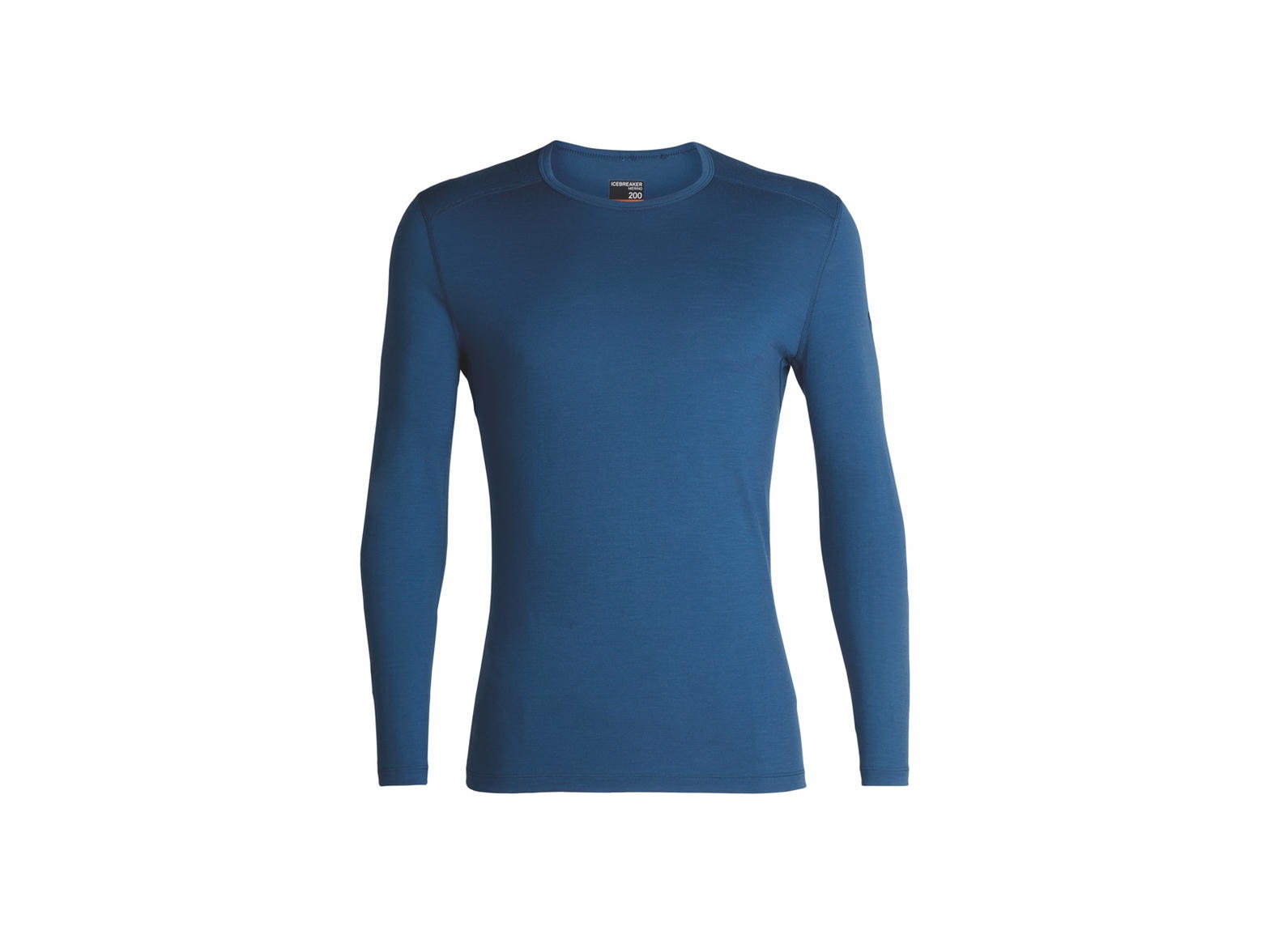 Heather gray merino long-sleeve base layer, Thru Picks illustration