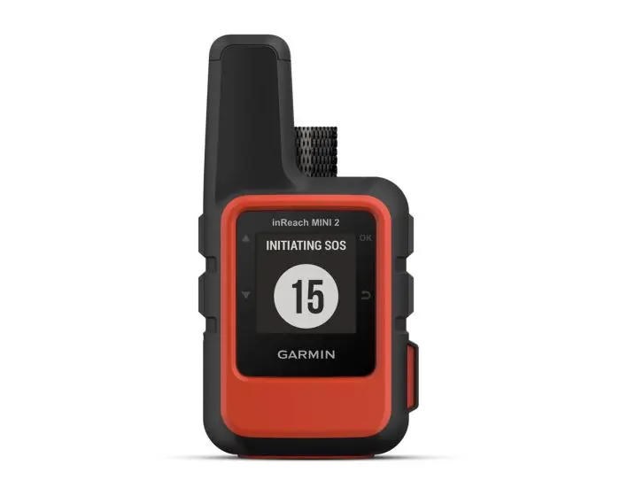 Small orange satellite communicator, Thru Picks illustration