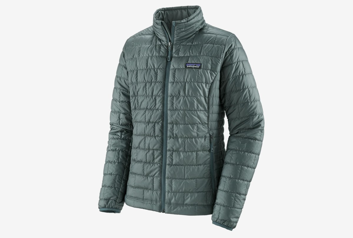 Black quilted synthetic insulated jacket, Thru Picks illustration